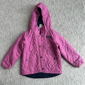 Patagonia Reversible Quilted Jacket | Pink and Blue | Size 3T